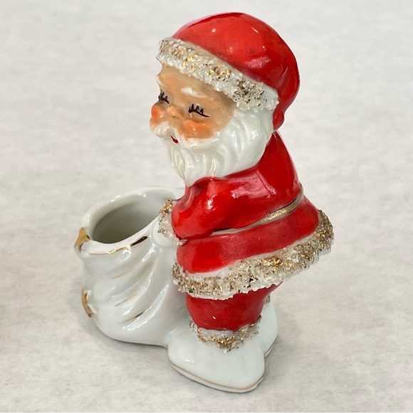 Vintage Spaghetti Santa Planter Figurine & Cherub Baby Angels Christmas - Picture 12 of 15